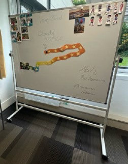 7 Tableaux blancs larges roulettes